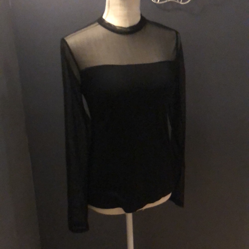 SHEIN Womens long sleeve black top